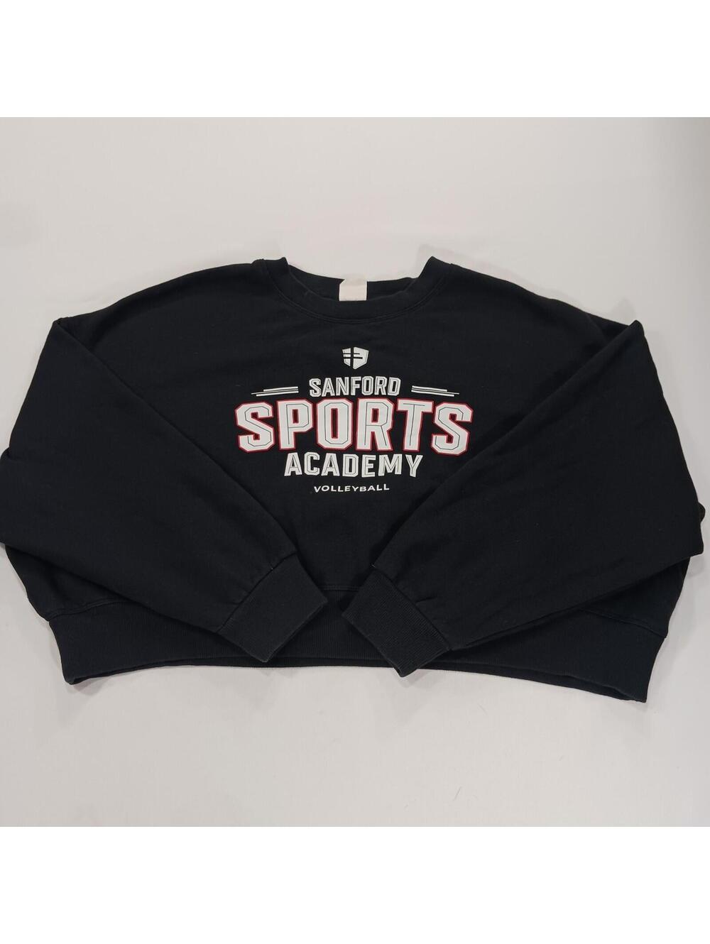 Augusta Sandford Sports Academy Volleyball Women’s 2XL Black Cropped Sweatshirt